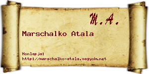 Marschalko Atala névjegykártya